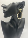 Pearls evil eye loop earrings
