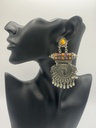 Vintage stones silver earrings