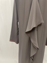 Closed two colors ruffles Abaya