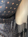 Sheer colorful beads black Abaya