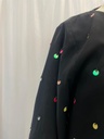 Sheer colorful beads black Abaya