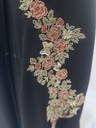Beaded red floral black Abaya