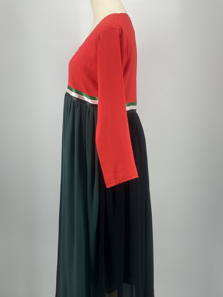 UAE Flag colors sheer Dress