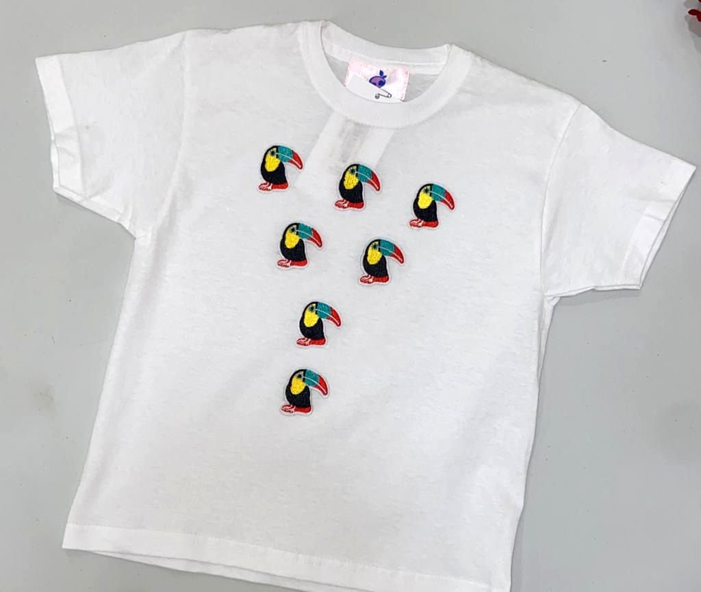 Colorful Parrot kids T shirt