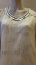 Vintage Peach Silk And Lace Beaded Dress