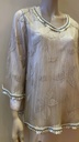 Vintage Peach Silk And Lace Beaded Dress