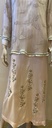 Vintage Peach Silk And Lace Beaded Dress