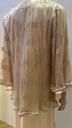 Vintage Peach Silk And Lace Beaded Dress