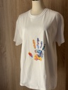 Colorful hand print T shirt