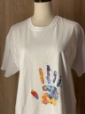 Colorful hand print T shirt