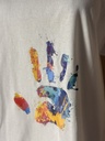 Colorful hand print T shirt