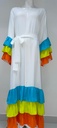 Layered Colorful Ruffles Dress  