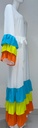 Layered Colorful Ruffles Dress  