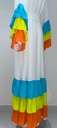 Layered Colorful Ruffles Dress  