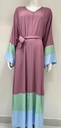   Chic Flared Sleeve Colorful Abaya 