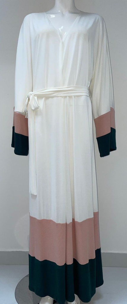   Chic Flared Sleeve Colorful Abaya 