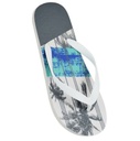 Men Palm Tree Print Flip Flop White Slipper