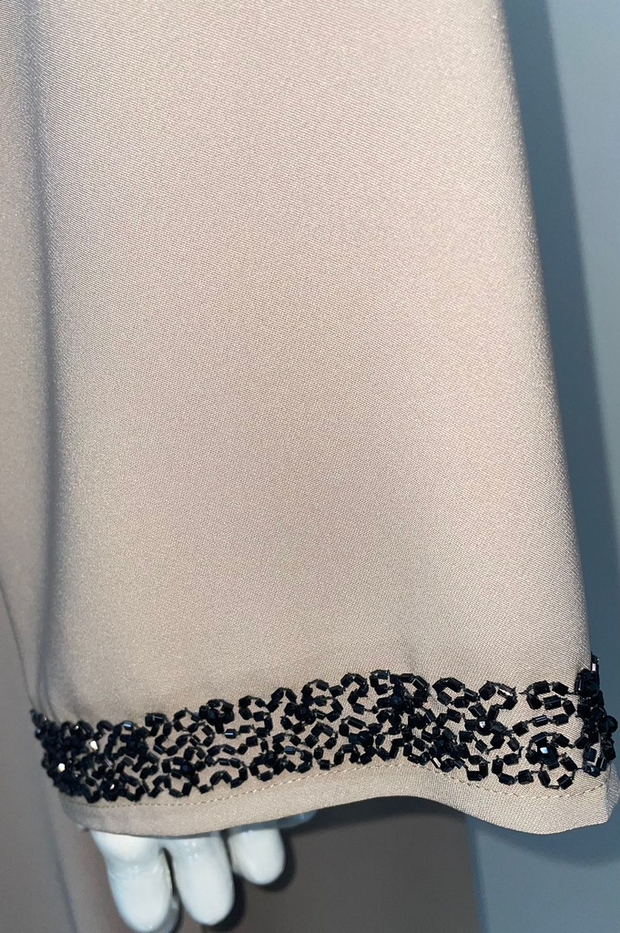 Abaya With Beaded Embroidered Design