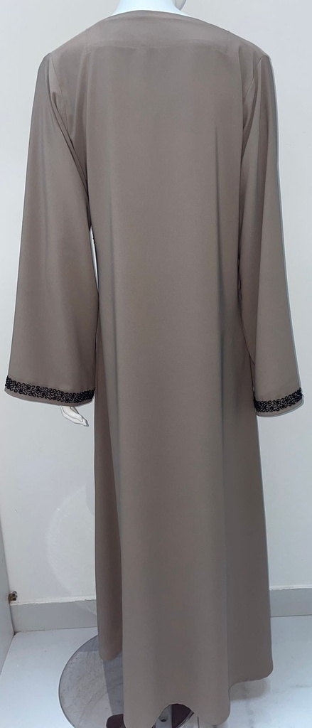 Abaya With Beaded Embroidered Design