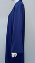 Dark Blue Abaya With Embroidered Beaded Flower Design