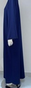 Dark Blue Abaya With Embroidered Beaded Flower Design