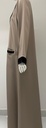 Khaki Simple Abaya With Two Pocket Front Design