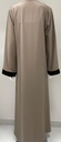 Khaki Simple Abaya With Two Pocket Front Design