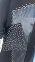 Black Open Abaya With Two Pocket Beaded Design