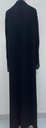 Black Open Abaya With Two Pocket Beaded Design