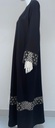 Black Abaya With Golden Embroidery Flower Design
