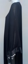 Elegant Abaya With Beaded White Flower Design