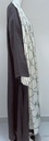 Elegant Gray Abaya With Pleated Front Design