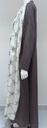 Elegant Gray Abaya With Pleated Front Design
