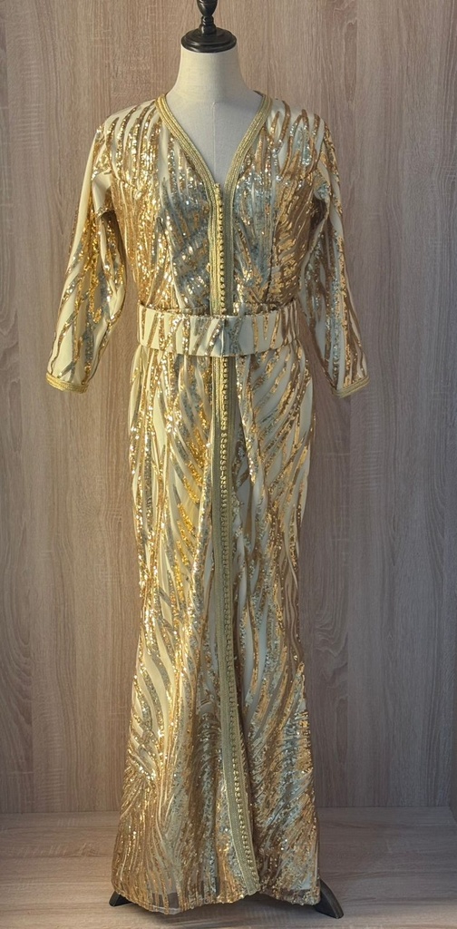 Golden sequins kaftan