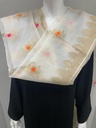 Gold Shaila With Multiple color Flower Design