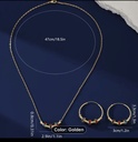 Colored stones golden jewelary set