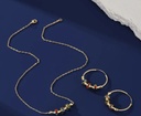Colored stones golden jewelary set