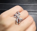 Elegant butterfly bow ring