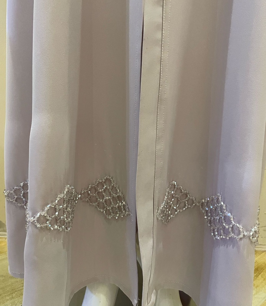 Soft pink Beaded Abaya