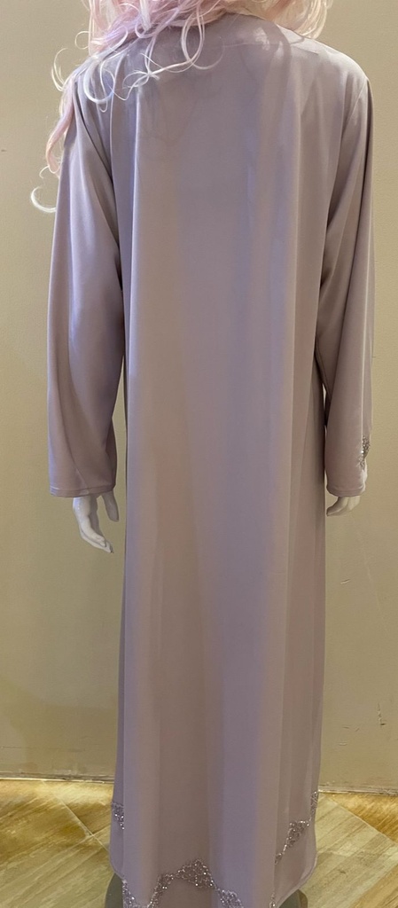 Soft pink Beaded Abaya