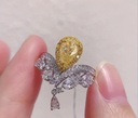 Yellow zircon eternity adjustable ring 