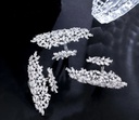 White zircon statement adjustable ring  
