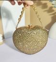Elegant Heart-Shaped Rhinestone Bag