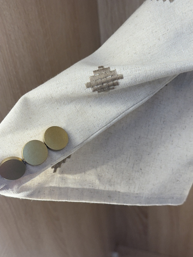 Linen embroidered Abaya & bag