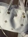 Linen embroidered Abaya & bag