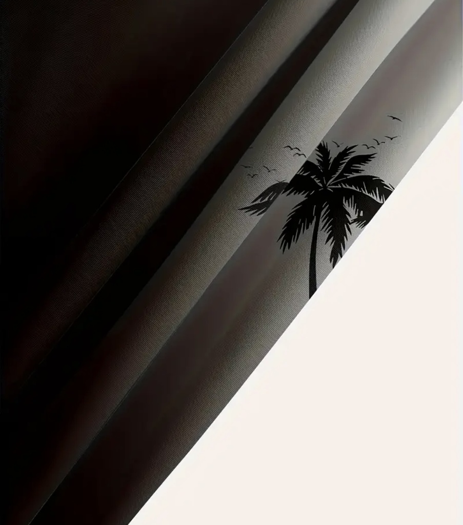 Men's palm tree black Print Beach Shorts 