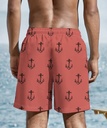Men's anchor Red beach Shorts  