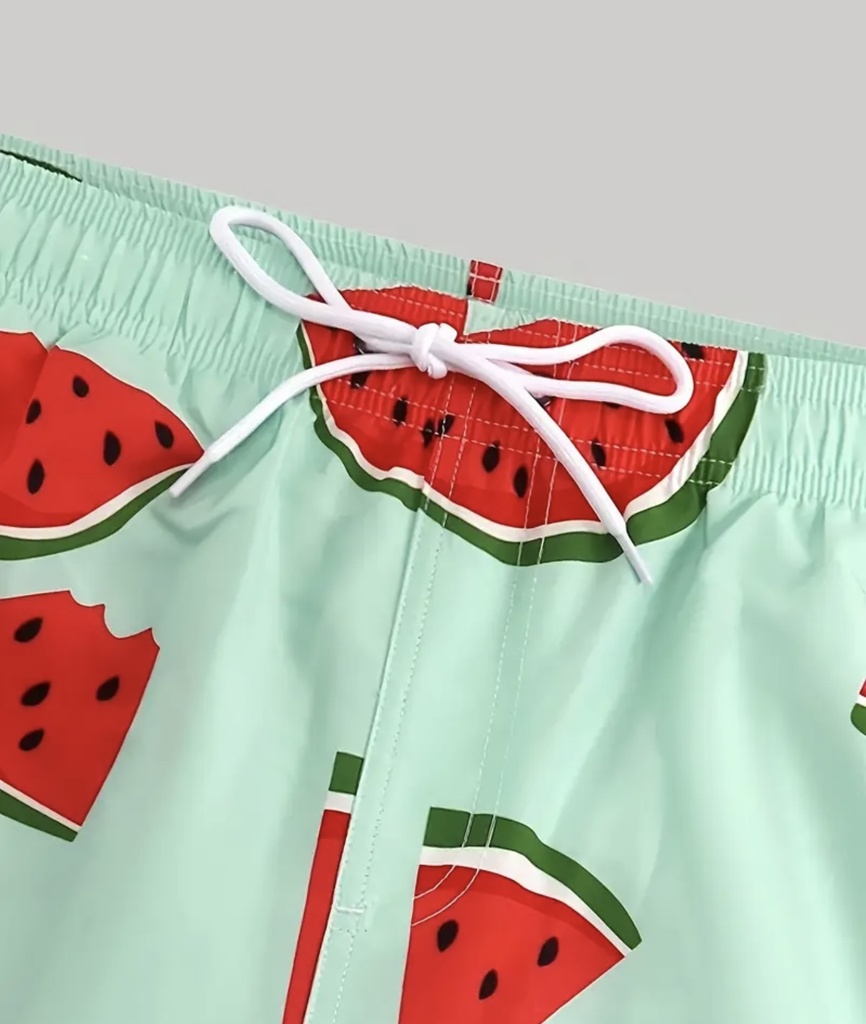 Men's watermelon  Lime Green beach Shorts 