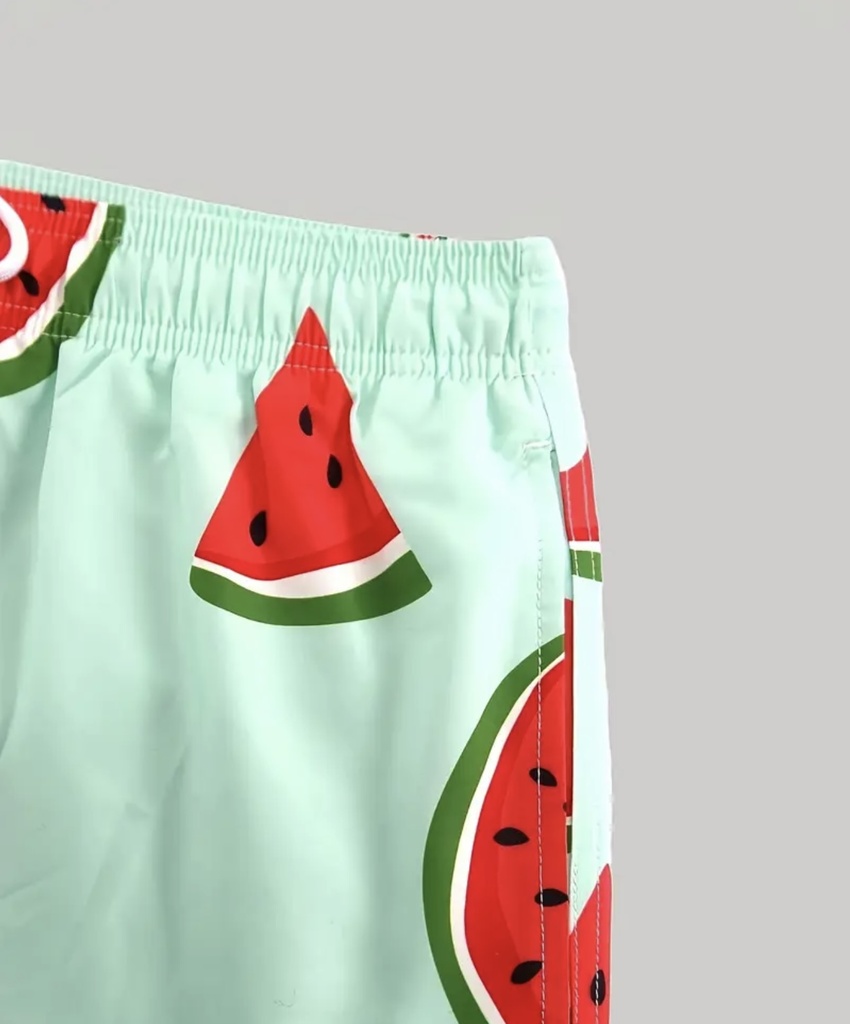 Men's watermelon  Lime Green beach Shorts 