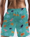 Men's Turtles Blue & Orange double layer beach Shorts   